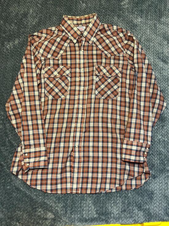 Levi's Other - Vintage Levi's Western Shirt Mens XL Multicolor Plaid Flap Pockets Collared Snap